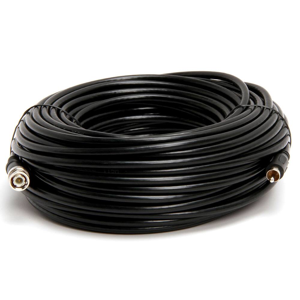 Angle. Cmple.com - Cmple RG59U 100 Feet BNC Male to RCA Male, 75 Ohm, Coaxial BNC to RCA Video Cable - Black - Black.