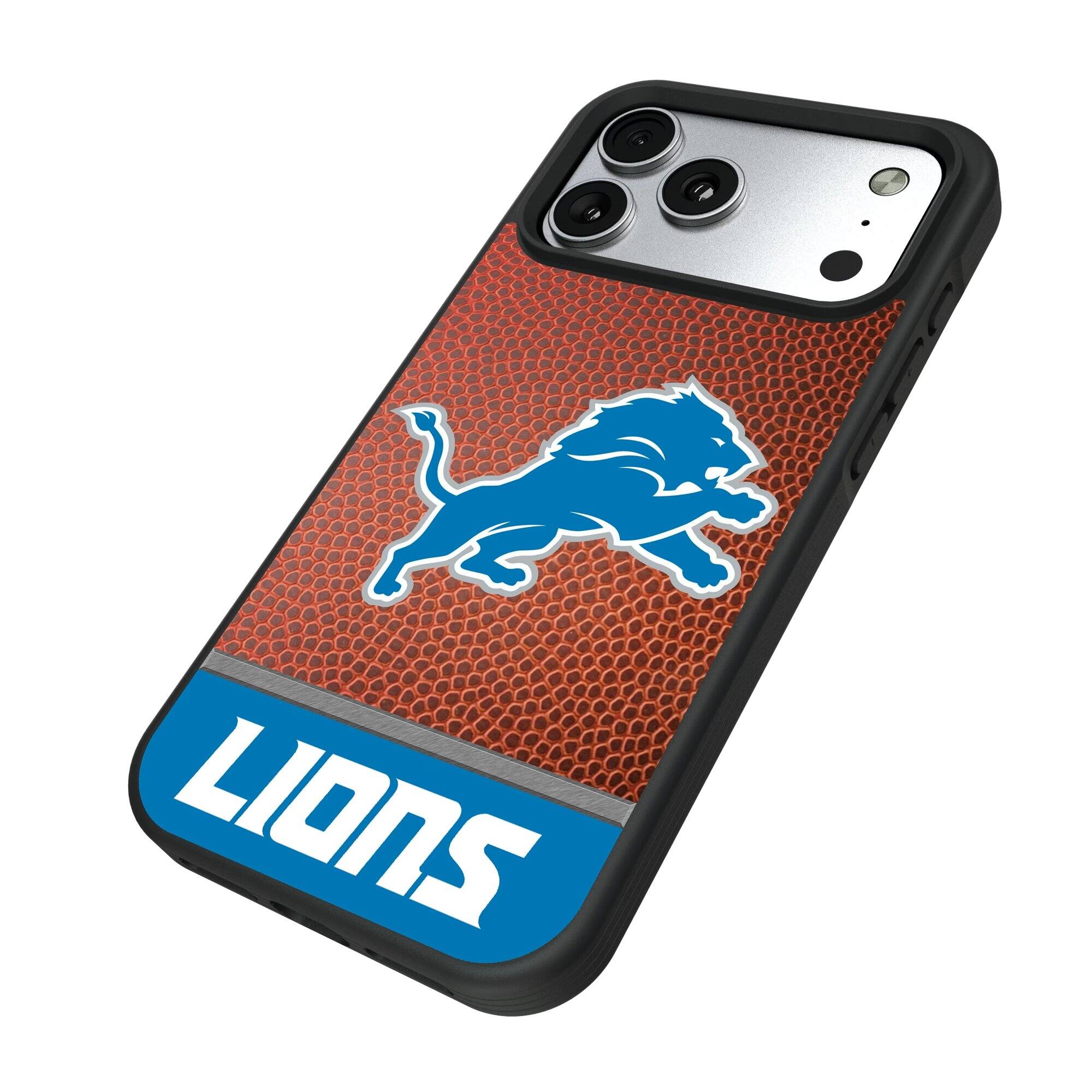 Alt View 1. Keyscaper - Detroit Lions Bump Case with 8.2ft Drop Protection - 15 Pro - Multicolor.