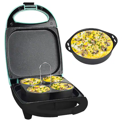 Front. Brentwood - Brentwood Mini Sous Vide Style Egg Bite Maker in Blue - Blue.