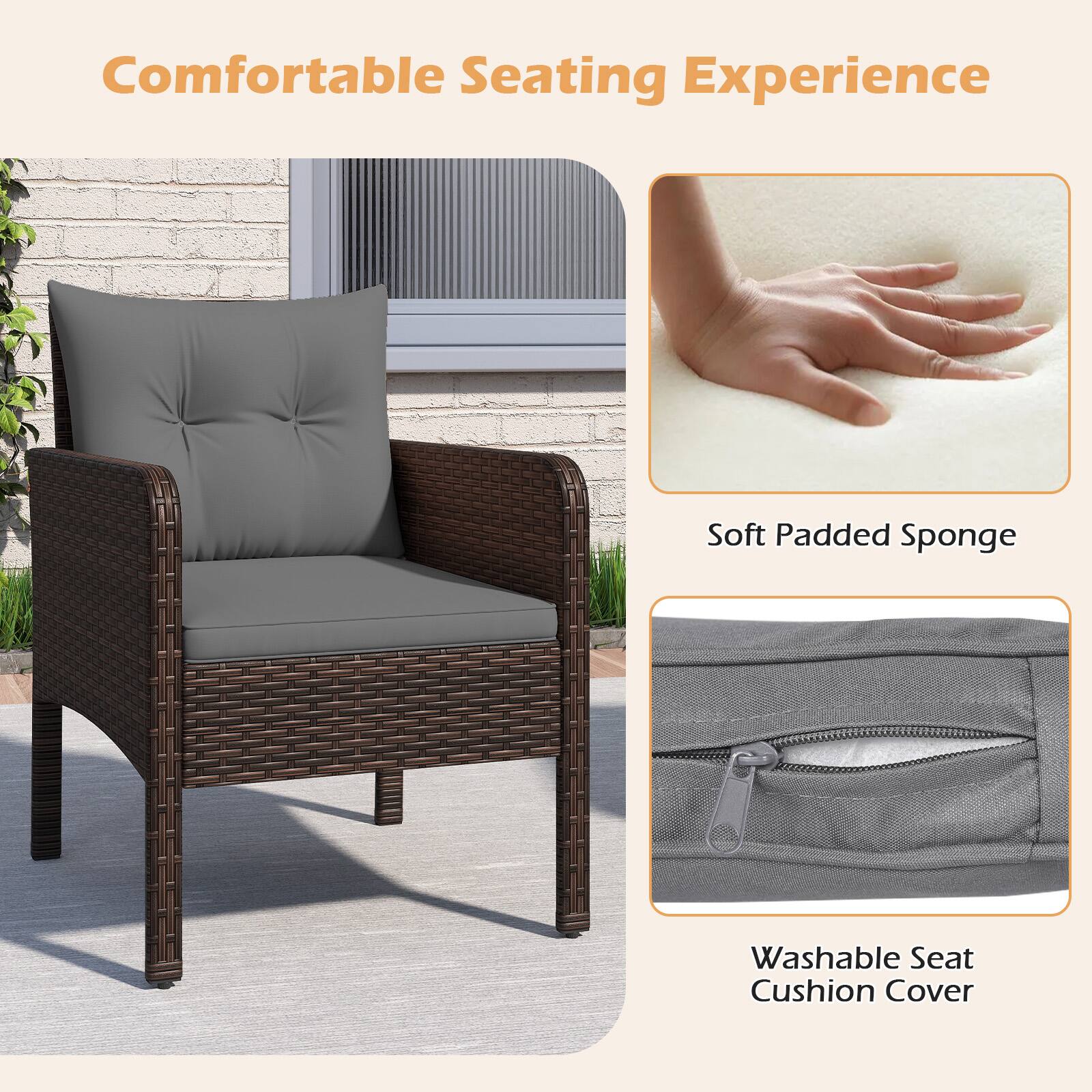 Comfortable Seating Experience

Soft Padded Sponge

Washable Seat Cushion Cover