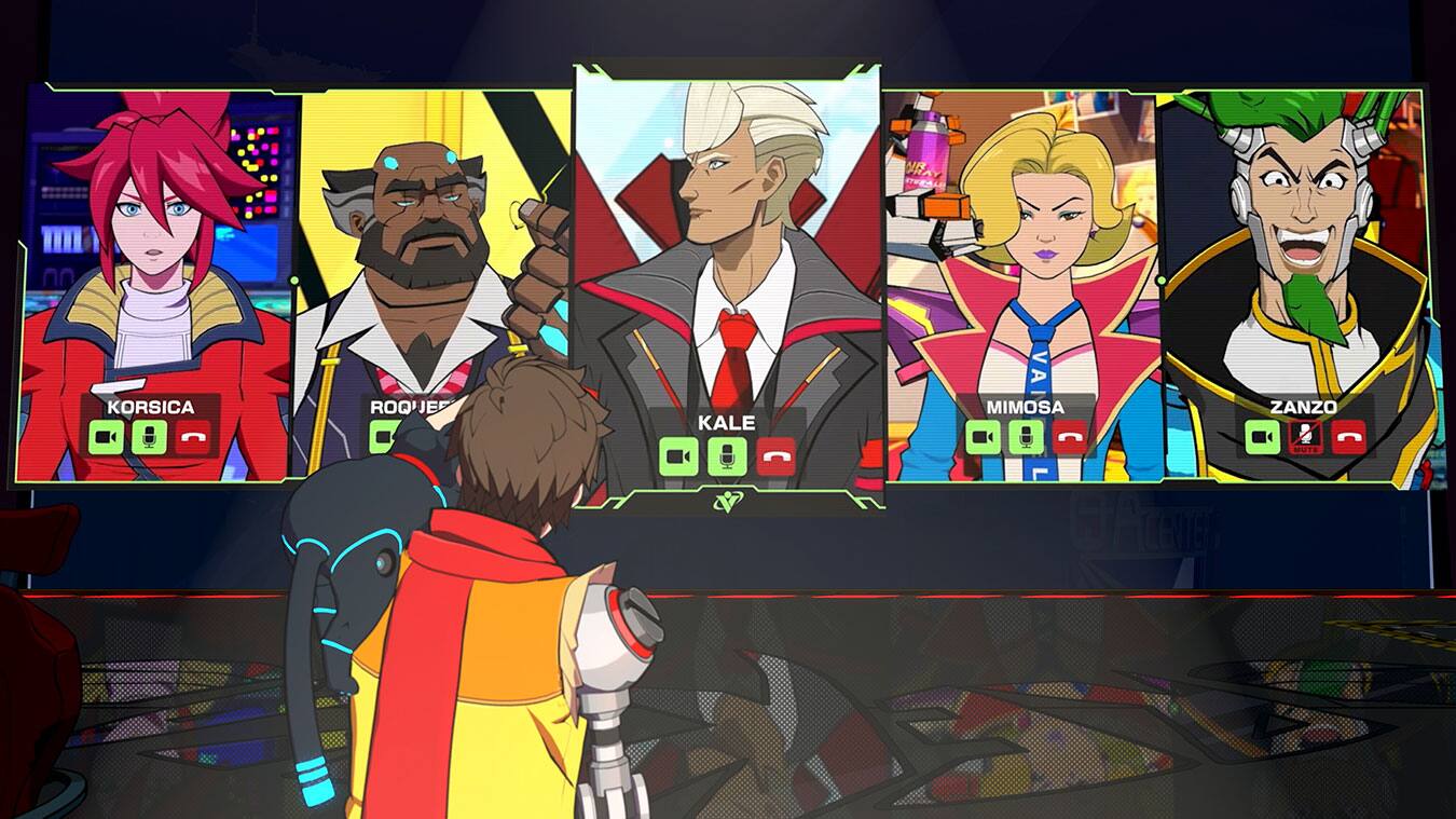 The text on the image reads: "AV R S KORSICA ROQUE KALE 0 VA MIMOSA L CENTER ZANZO MUTE." This text is likely a description or a list of characters in a video game. The text can be grouped and corrected as follows:

1. "AV R S KORSICA" - "AV" stands for "avatar," "R" and "S" are likely character names, and "KORSICA" might be a location or a faction.
2. "ROQUE KALE" - "ROQUE" and "KALE" are likely character names.
3. "0 VA MIMOSA" - "0" could be a character level or a placeholder, "VA" might be a character's name, and "MIMOSA" could be a location or a faction.
4. "L CENTER ZANZO MUTE" - "L" could be a character's name, "CENTER" might be a location, "ZANZO" could be a character's name, and "MUTE" might be a character's ability or status.