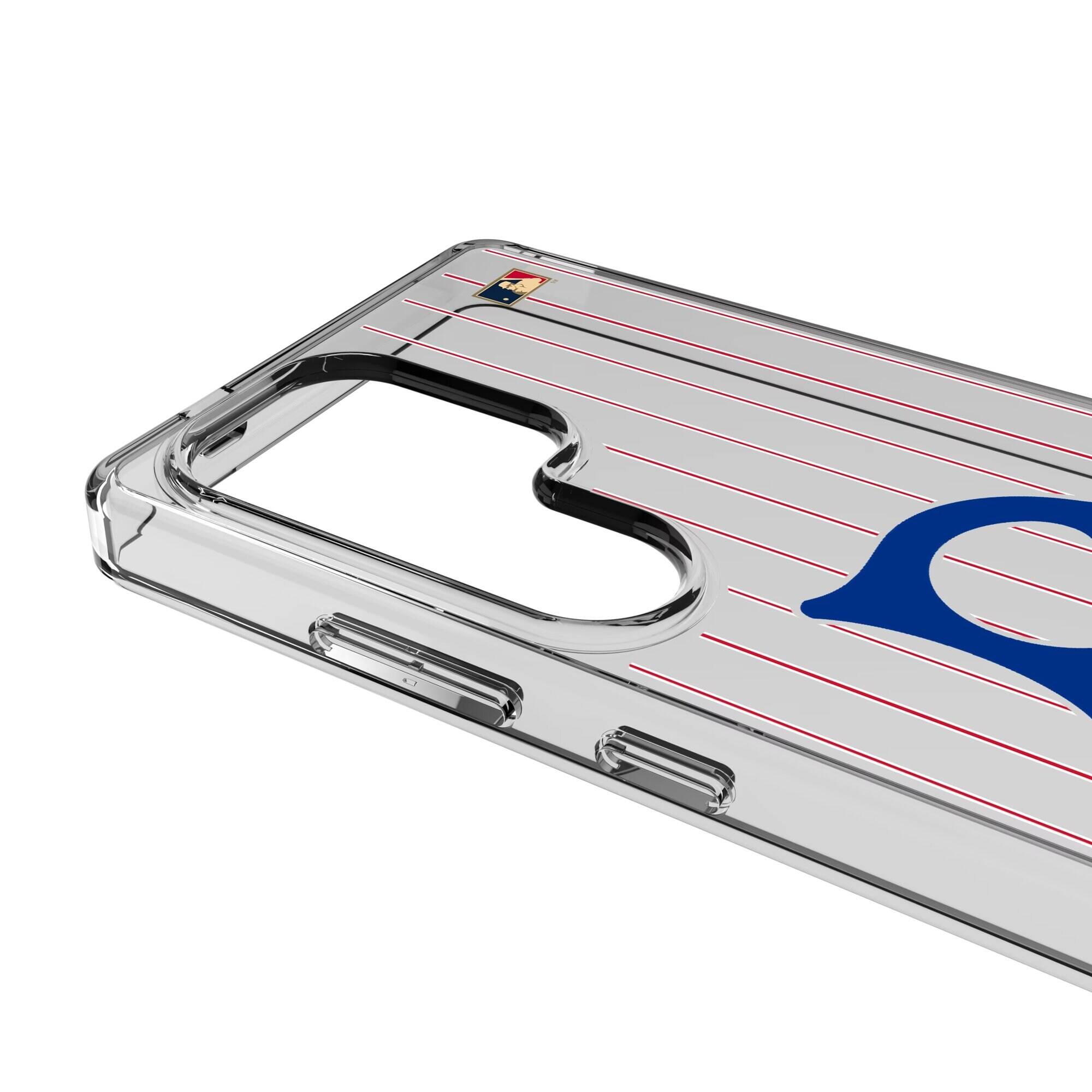 Alt View 2. Keyscaper - Brooklyn Dodgers Cooperstown Galaxy Clear Case - S23 Plus - Multicolor.