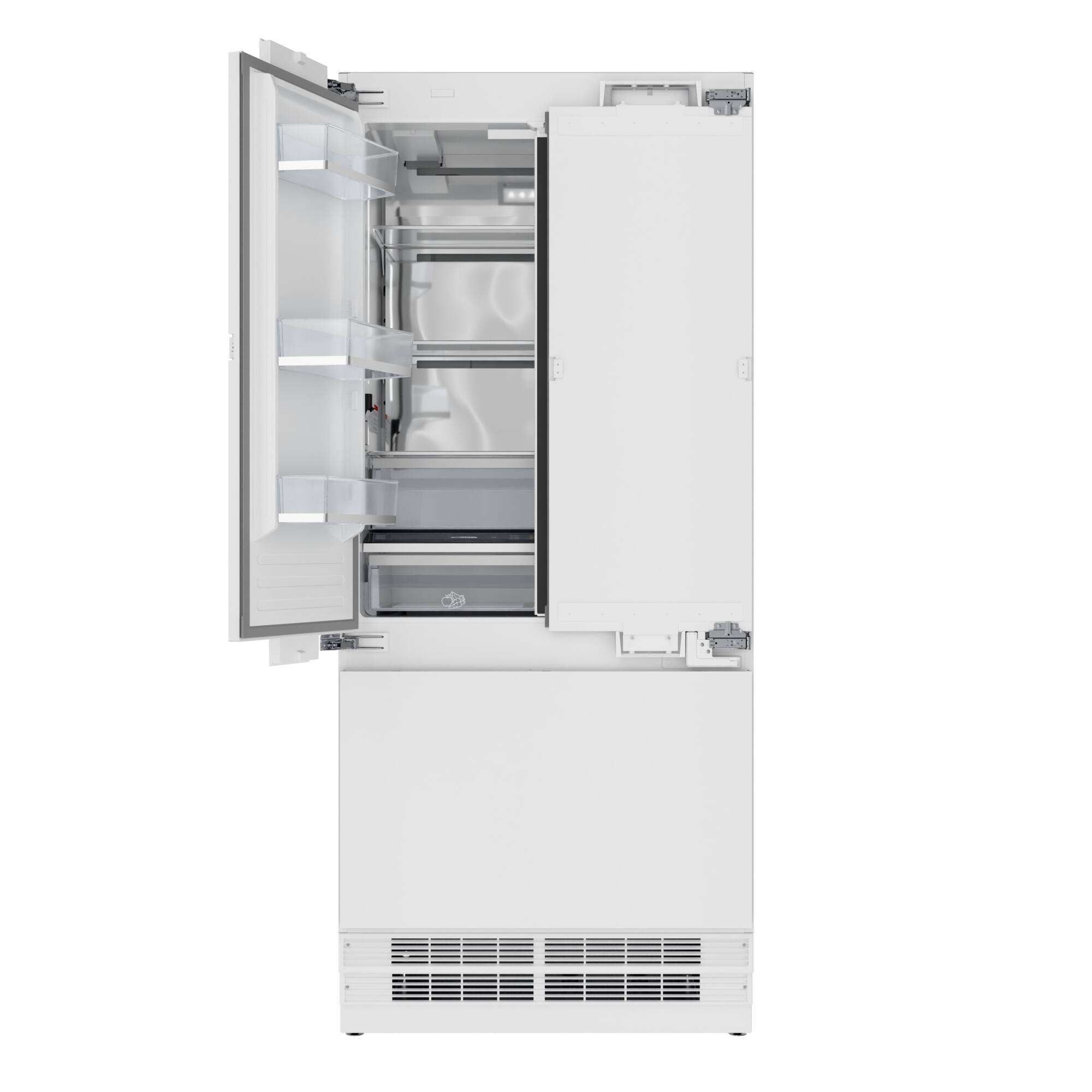 Alt View 6. Koolmore - 36 In. Panel Ready French Door Refrigerator With Ice maker, water dispenser, Frost Free . 19.6 total cubic feet - White.