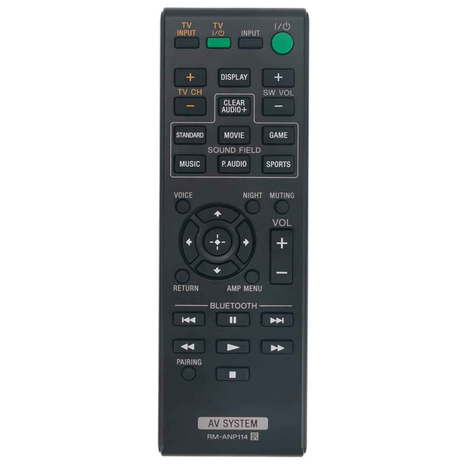 VINABTY - New RM-ANP114 Replaced Remote Fits for Sony Sound Bar RM-ANP115 RM-ANP116 HT-CT770 HT-CT370 HTCT770 HTCT370 - Black