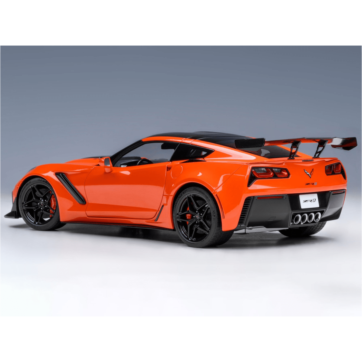 Alt View 9. Autoart - 2019 Chevrolet Corvette C7 ZR1 Sebring Orange Tintcoat with Carbon Top 1/18 Model Car by Autoart.