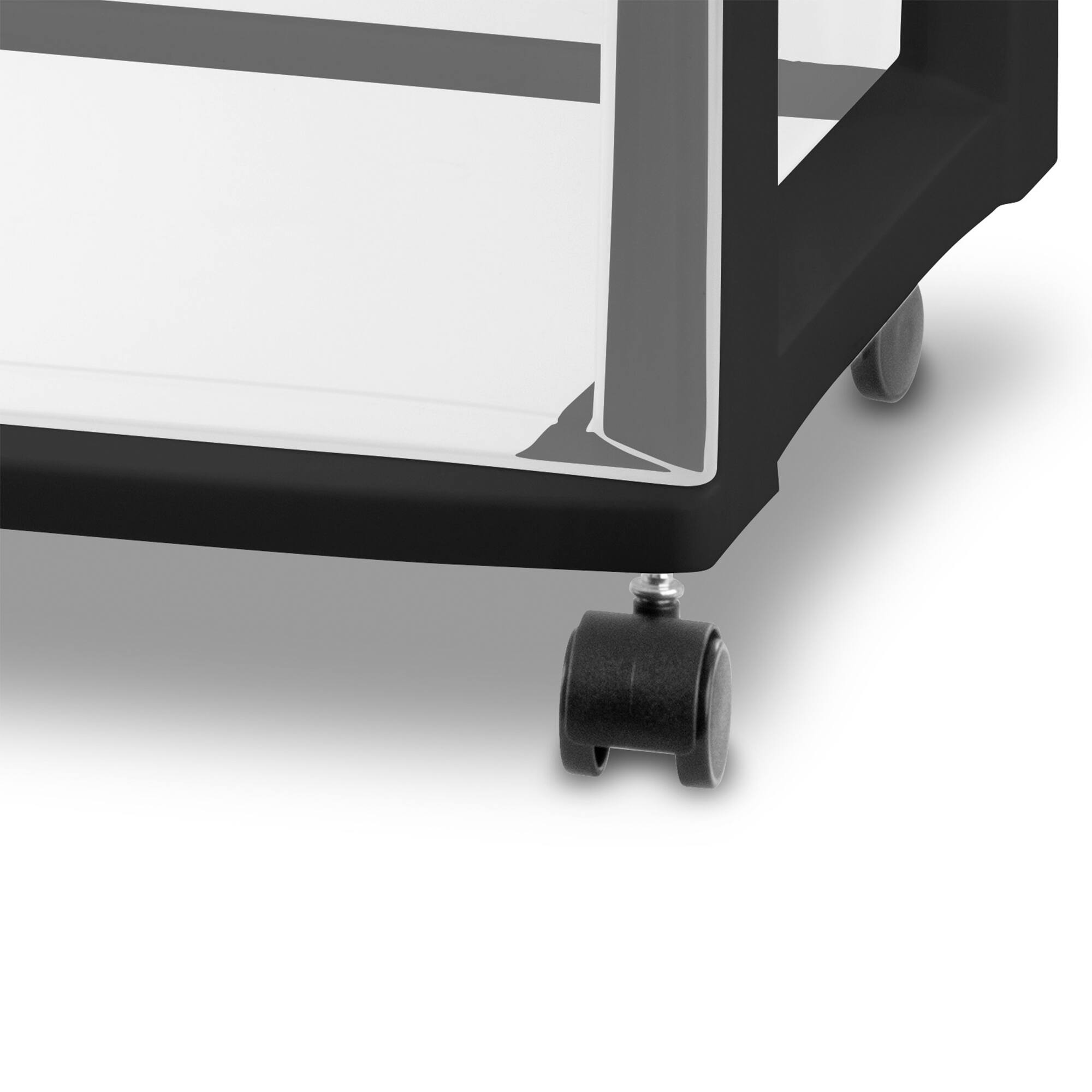 Alt View 4. Sterilite - Sterilite 3 Drawer Storage Cart, Plastic Rolling Medium Organizer, Black, 8 Pack - Black.