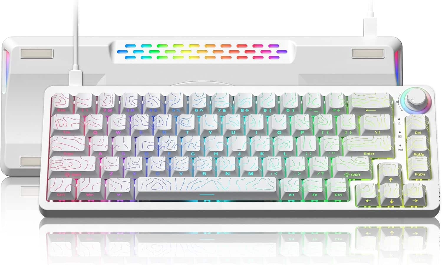 Womier - M68HE PRO 60% Keyboard Rapid Trigger, Hall Effect Topographic Gaming Keyboard with Magnetic Switch - White price history on PriceWatchPro