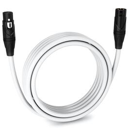 Lyxpro - 15 ft Balanced XLR Cable, Male to Female, 3 Pin Microphone Cable - White