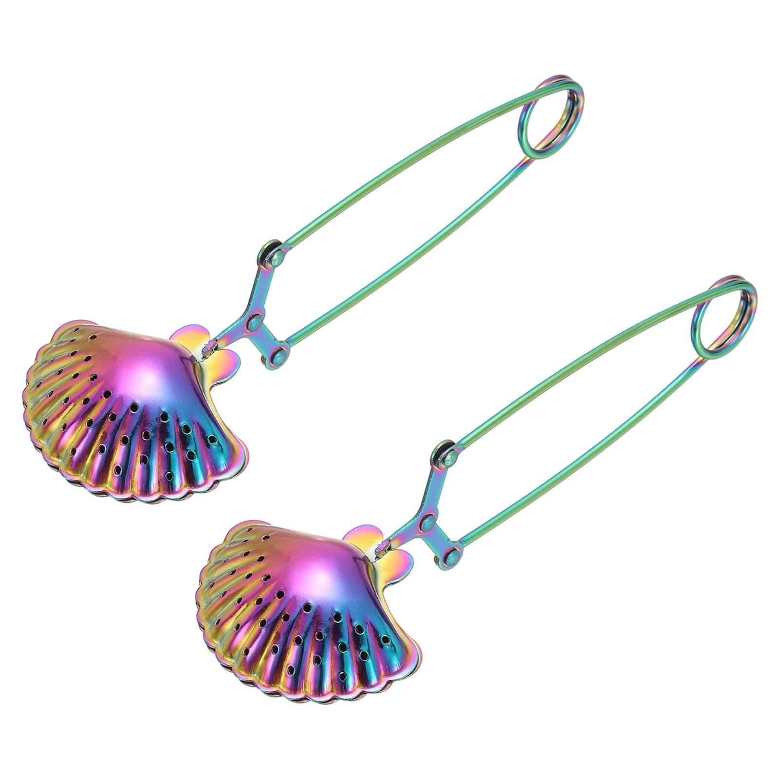 Front. Unique Bargains - 2pcs Tea Infuser, Stainless Steel Loose-Leaf Filter, Long-Handle Strainer for Cup & Teapot, Office Home - Multicolor.