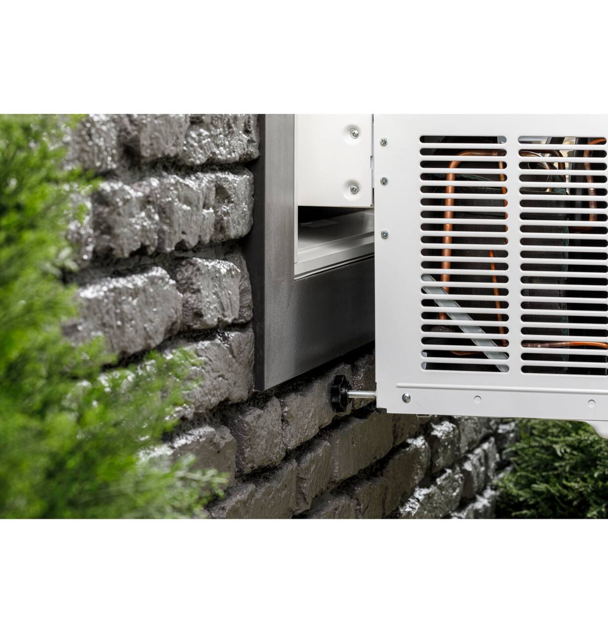 Alt View 9. GE - AHTT06BC_EAB ClearView 6100 BTU Window Air Conditioner, U-Shaped Adjustable Depth, 250 sq ft. - Refurbished Excellent - White.