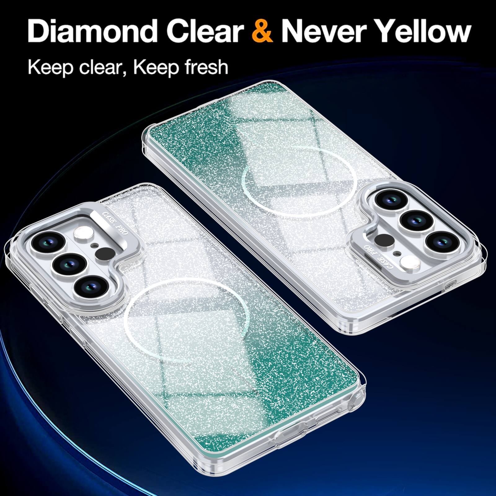 Diamond Clear & Never Yellow  
Keep clear, Keep fresh