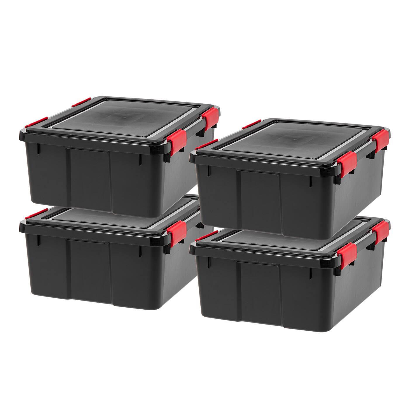 IRIS USA Storage Box with Gasket Seal Lid, Heavy Duty Moving Containers ...