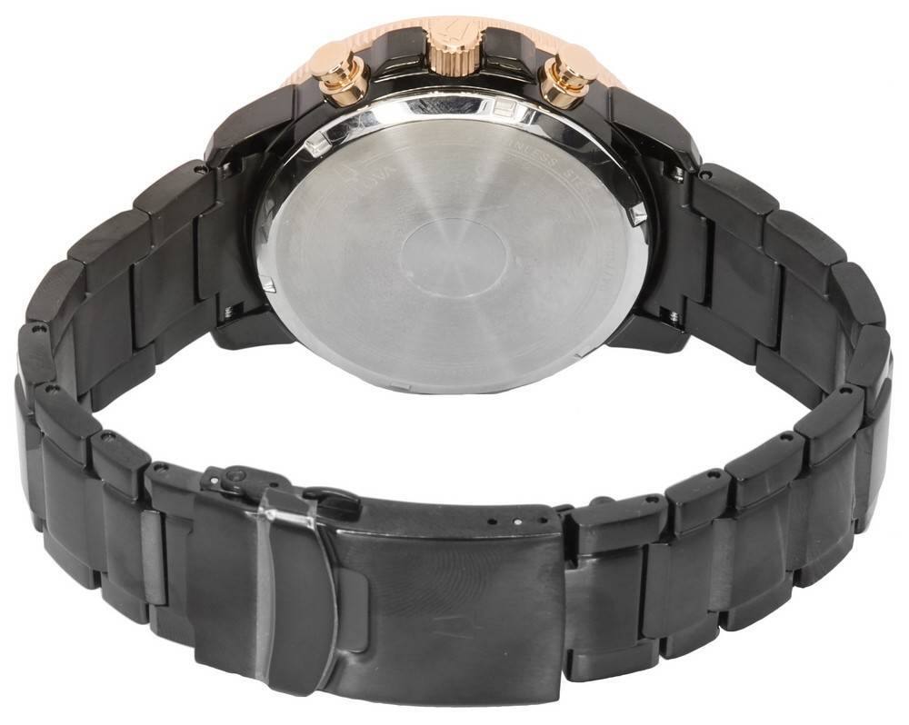 Back. Bulova - Marine Star Chronograph Quartz Diver's 98B302 Men's Watch Stainless Steel 200M - Black.