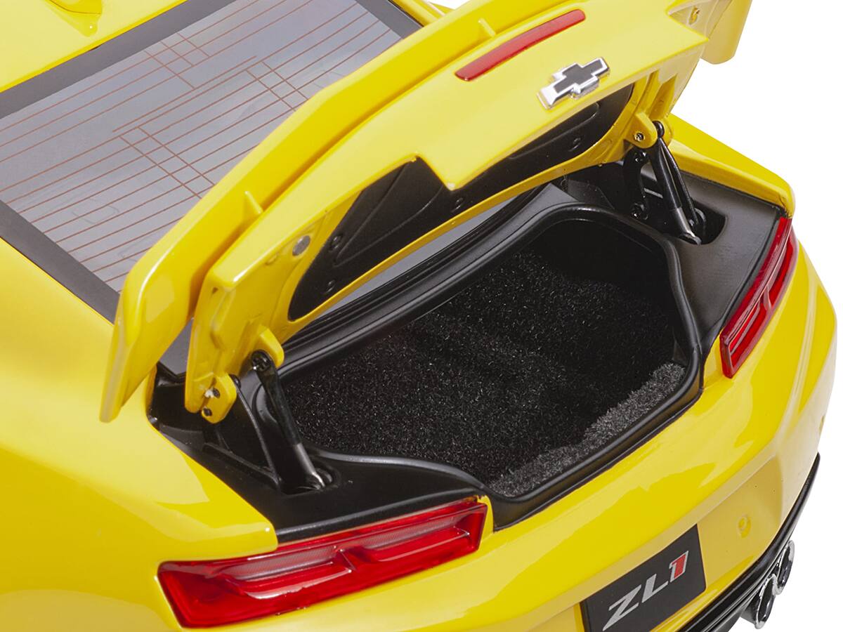 Back. Autoart - Chevrolet Camaro ZL1 Bright Yellow 1/18 Model Car by Autoart - Bright Yellow.
