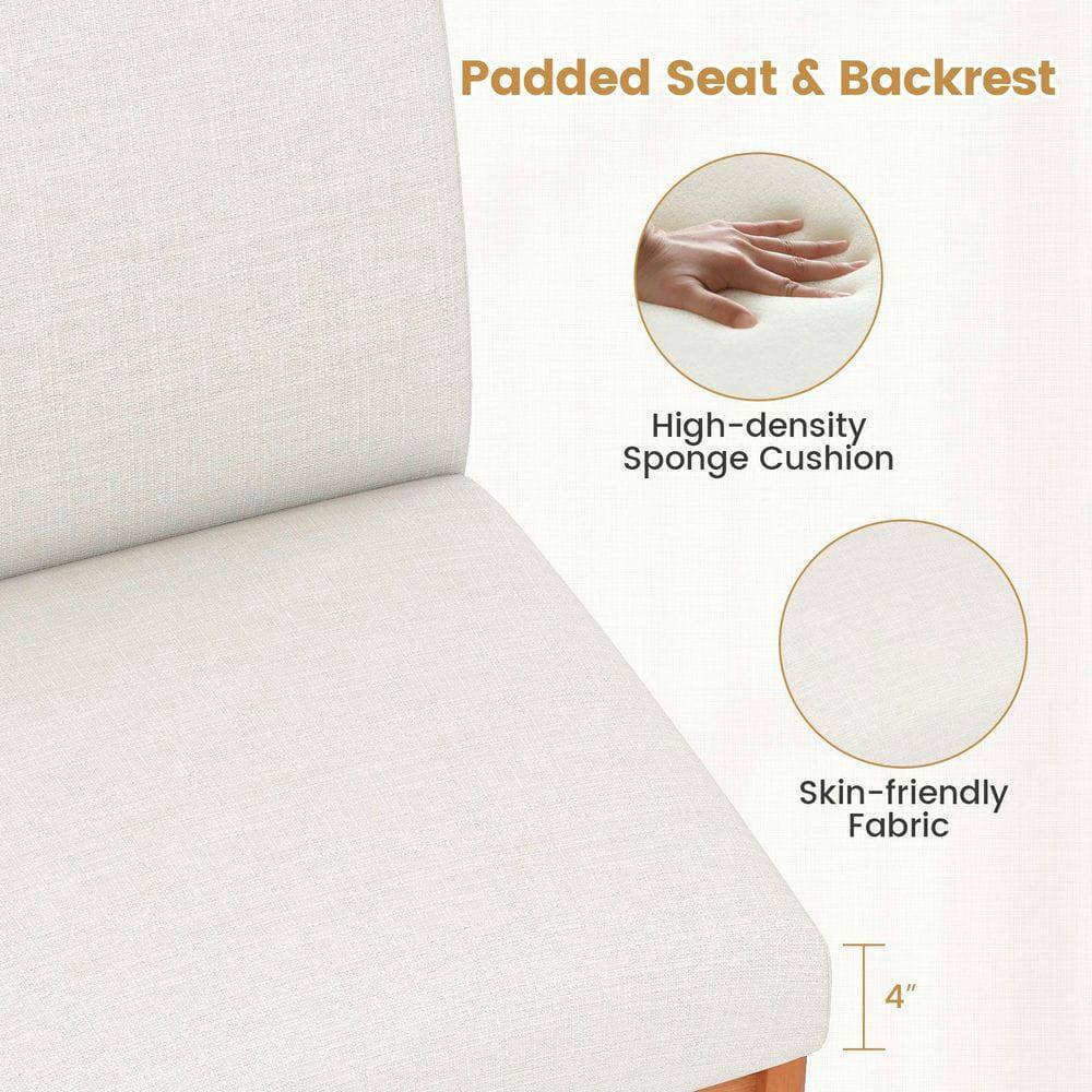 Padded Seat & Backrest  
High-density Sponge Cushion  
Skin-friendly Fabric  
4"