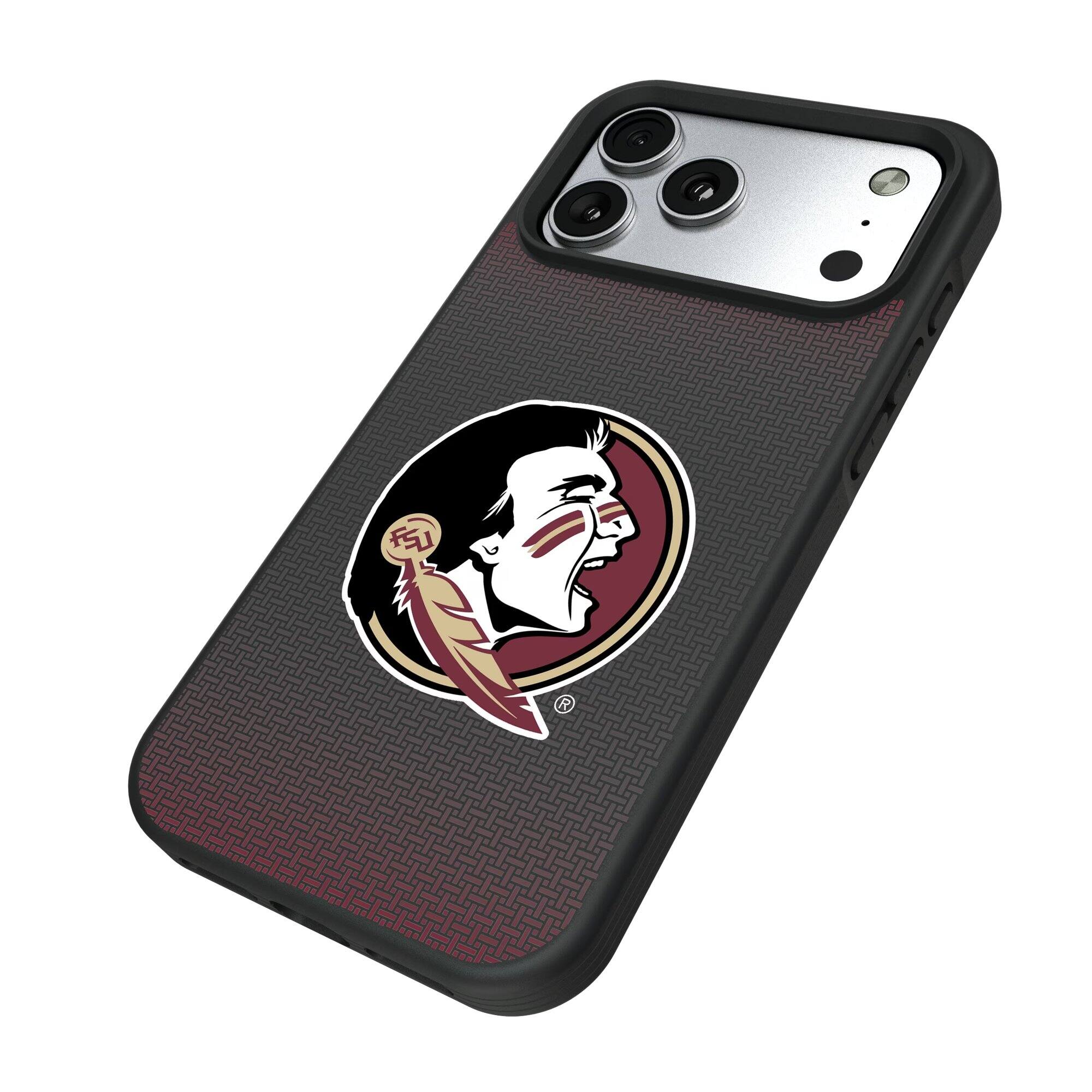 Alt View 1. Keyscaper - Florida State Seminoles Linen Logo iPhone Bump Case - 15 - Black.
