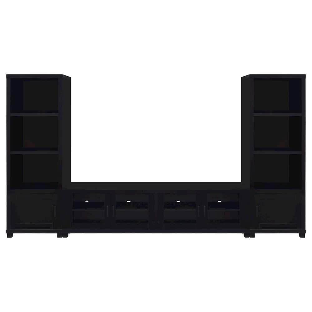 Coaster Co. of America - Jupiter 3-piece Entertainment Center 79-inch TV Stand - Black