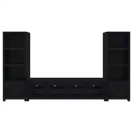 Coaster Co. of America - Jupiter 3-piece Entertainment Center 79-inch TV Stand - Black