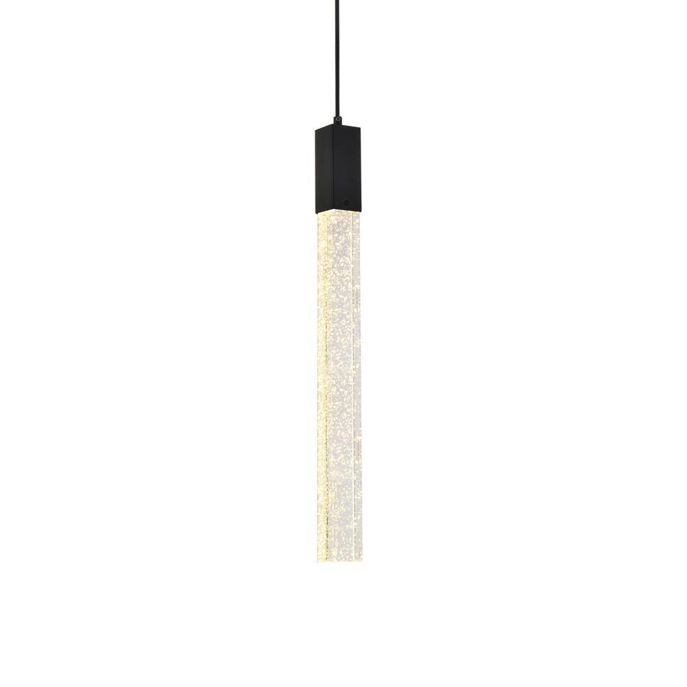 Alt View 4. Elegant Lighting - Weston 1 light pendant in black - Black.