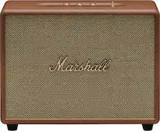Front. Marshall - Woburn III Bluetooth Home Speaker with Bass / Treble / Volume Controls and 3.5 mm Auxiliary / RCA / HDMI Inputs - Brown.