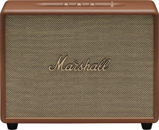 Front. Marshall - Woburn III Bluetooth Home Speaker with Bass / Treble / Volume Controls and 3.5 mm Auxiliary / RCA / HDMI Inputs - Brown.
