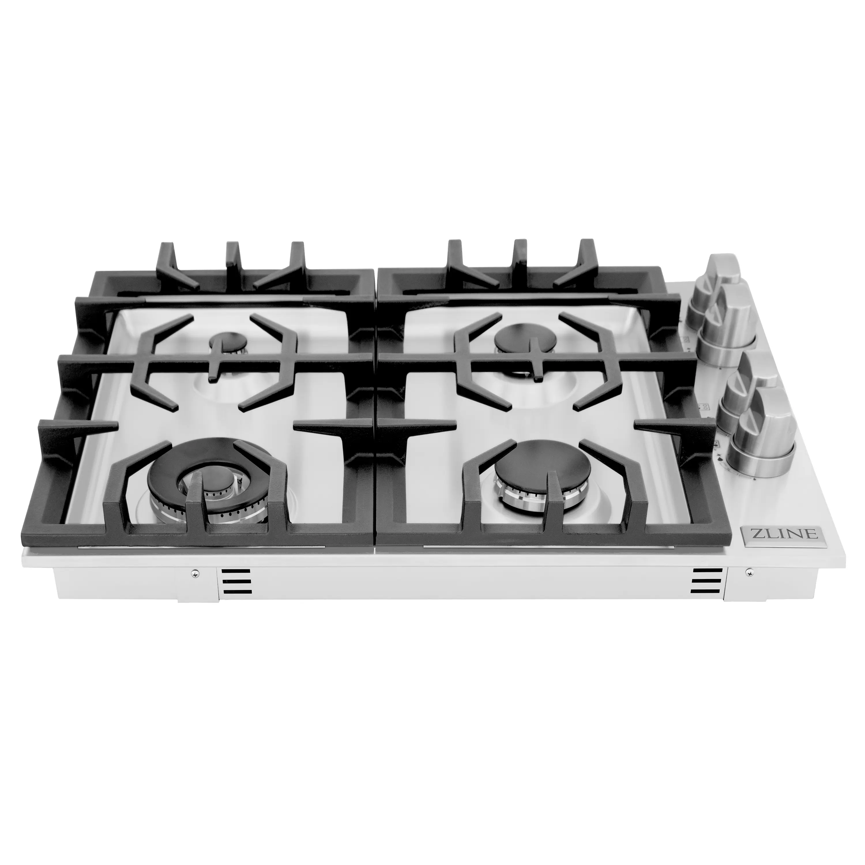 Front. ZLINE - ZLINE 30 in. Gas Cooktop with 4 Gas Burners (RC30) - Black.