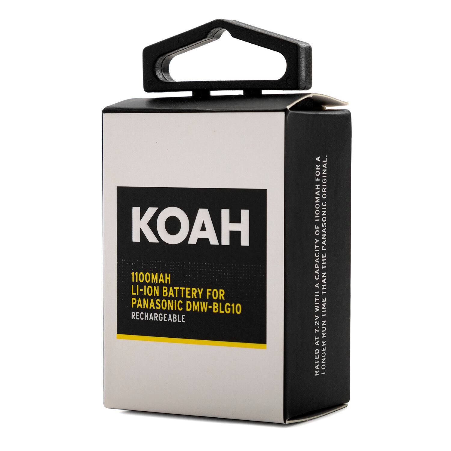 1100mAh Li-Ion Battery for Panasonic DMW-BLG10 Rechargeable  
1100mAh of Panasonic Capacity  
Rated at 7.2V  
Longer Run Time Than the Original