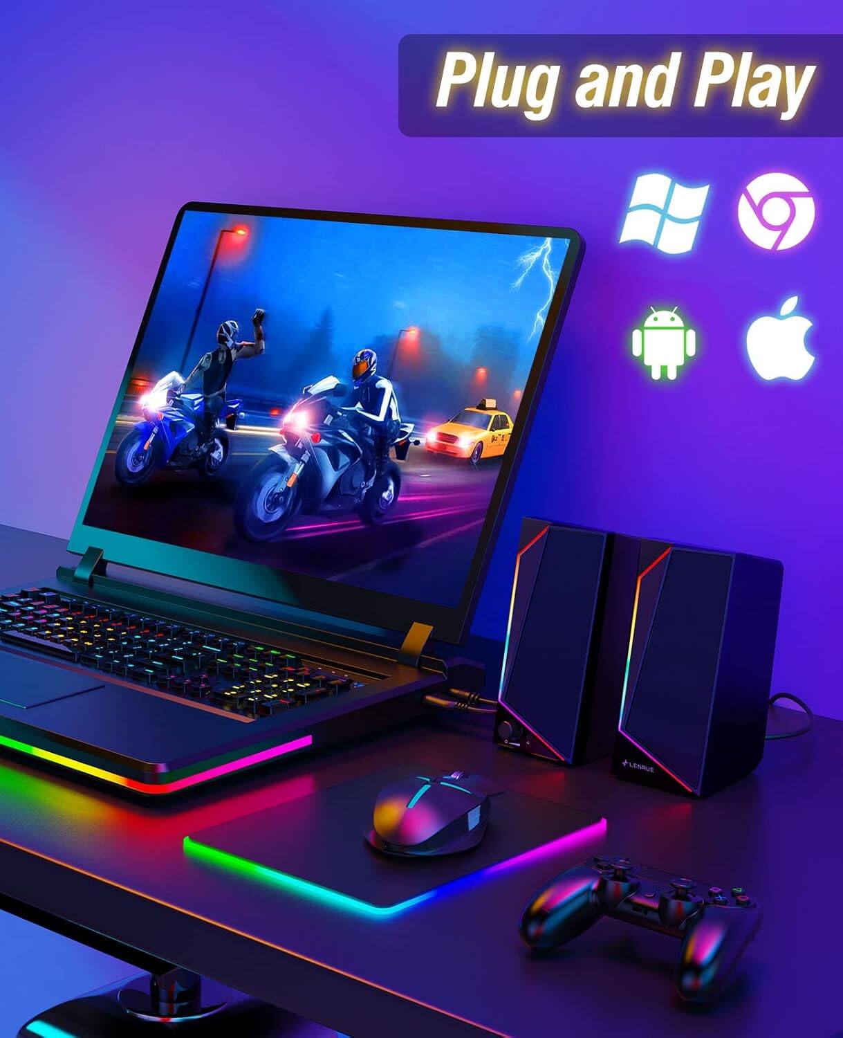 Plug and Play

- Windows
- Google
- Android
- Apple