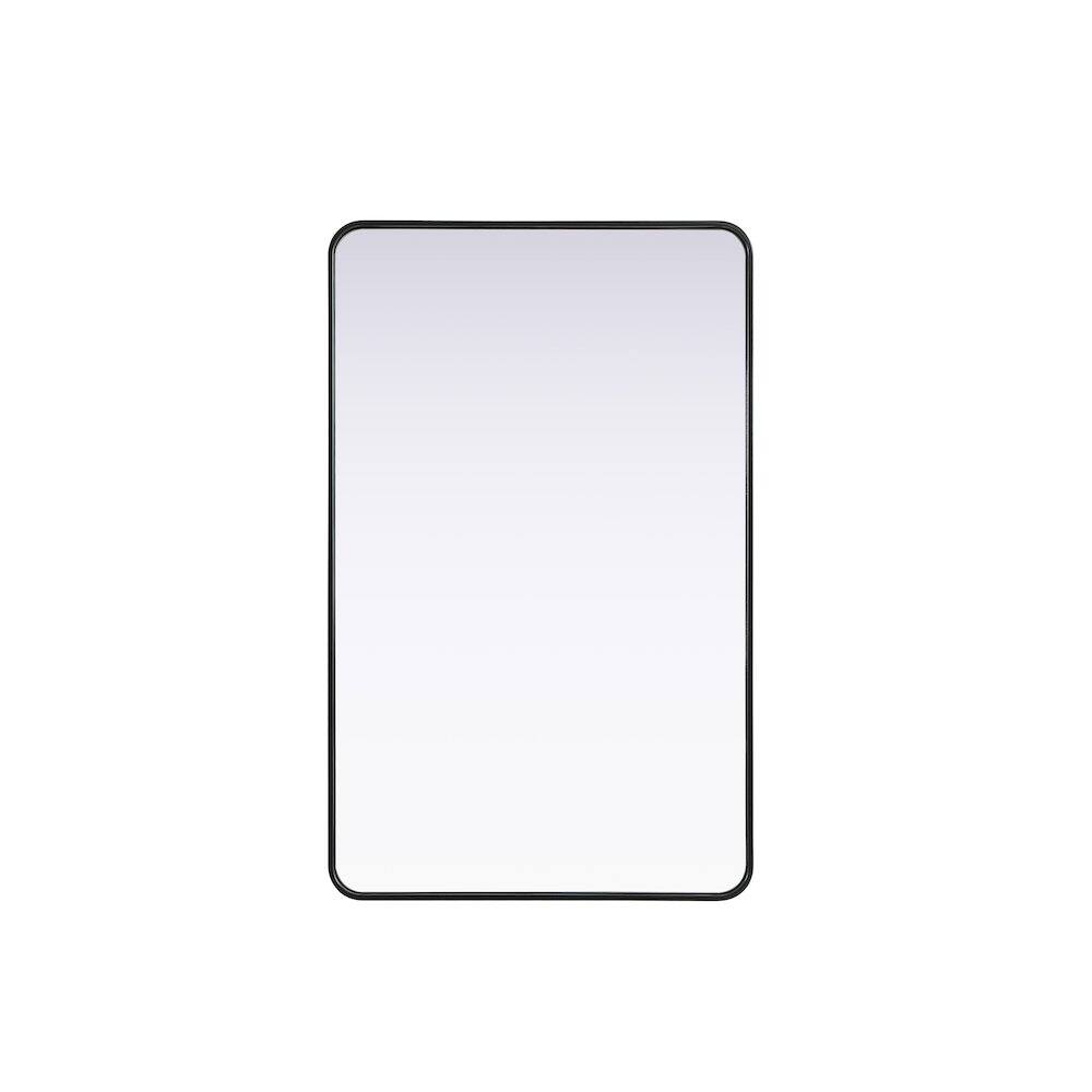 Alt View 8. Elegant Decor - Contour Metal Rectangle Mirror 30x48 in Black - Black.