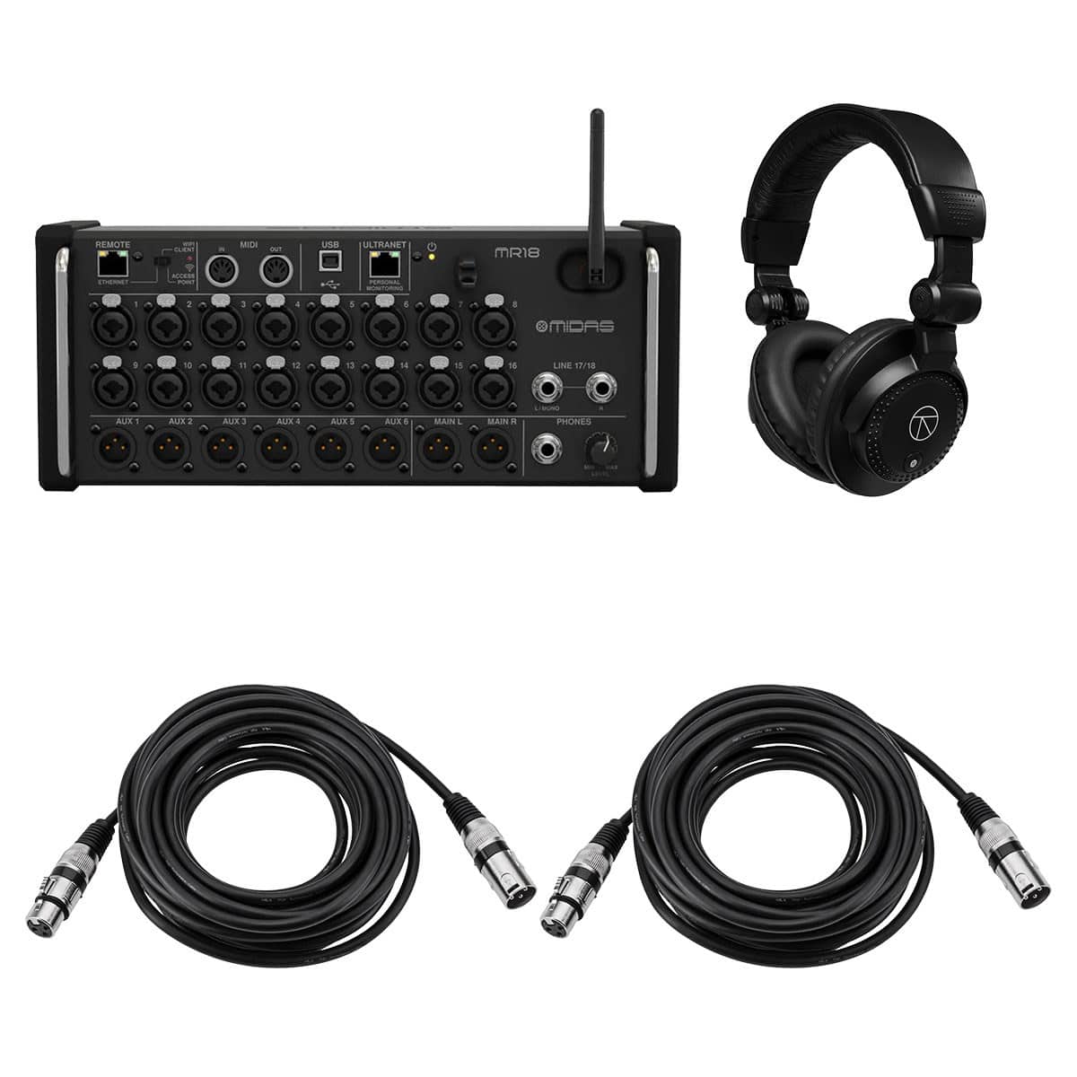 Midas - MR18 18-Input Digital Mixer with Wi-Fi and USB Recorder for iPad/Android Tablets, Bundle with Turnstile Audio price history on PriceWatchPro
