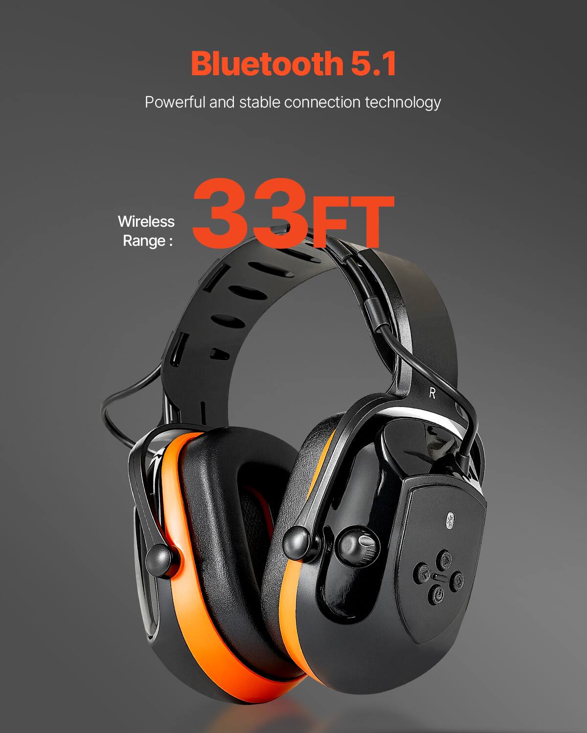 Bluetooth 5.1  
Powerful and stable connection technology  
Wireless Range: 33FT