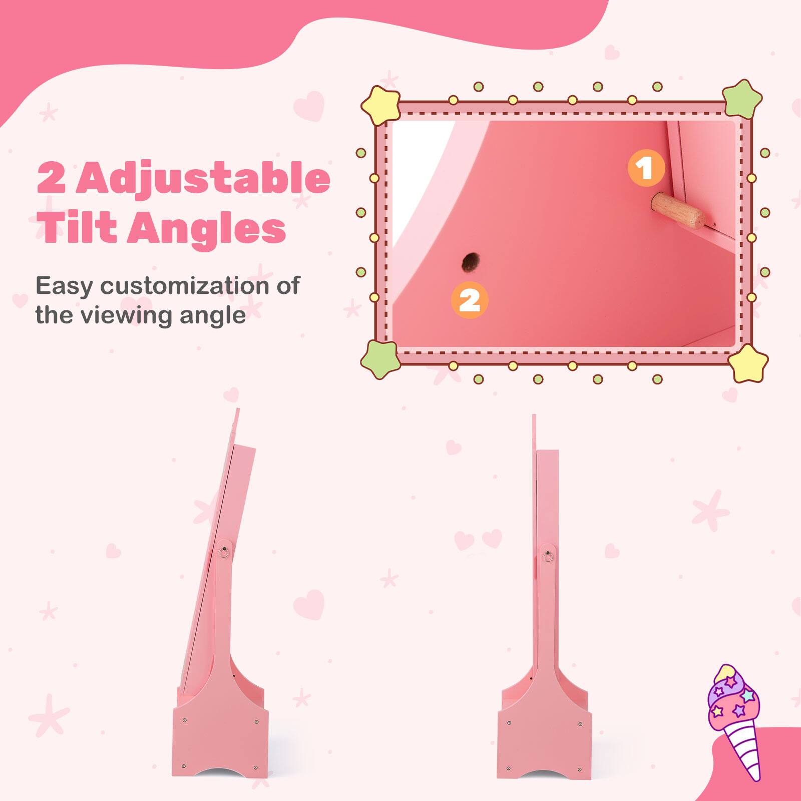 2 Adjustable Tilt Angles  
Easy customization of the viewing angle