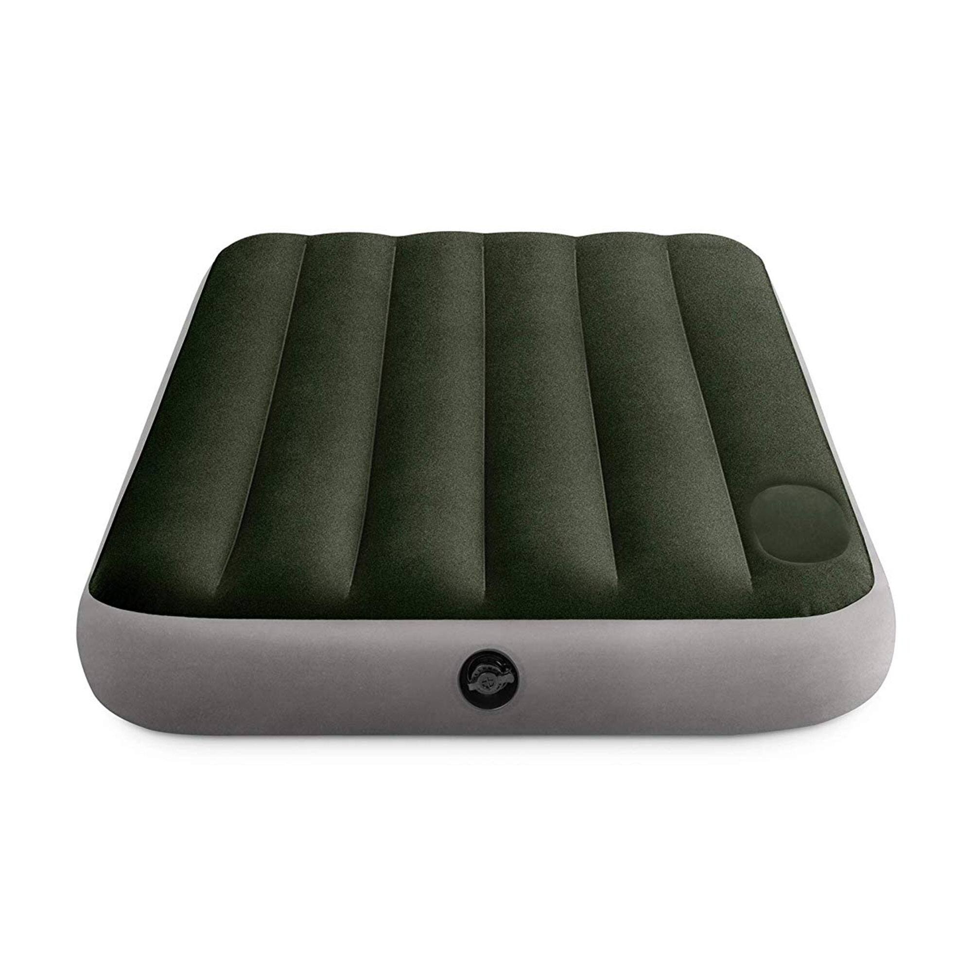 Alt View 6. Intex - Intex Dura-Beam Series Downy Airbed with Built-In Foot Pump, Queen Size (3 Pack) - Gray.