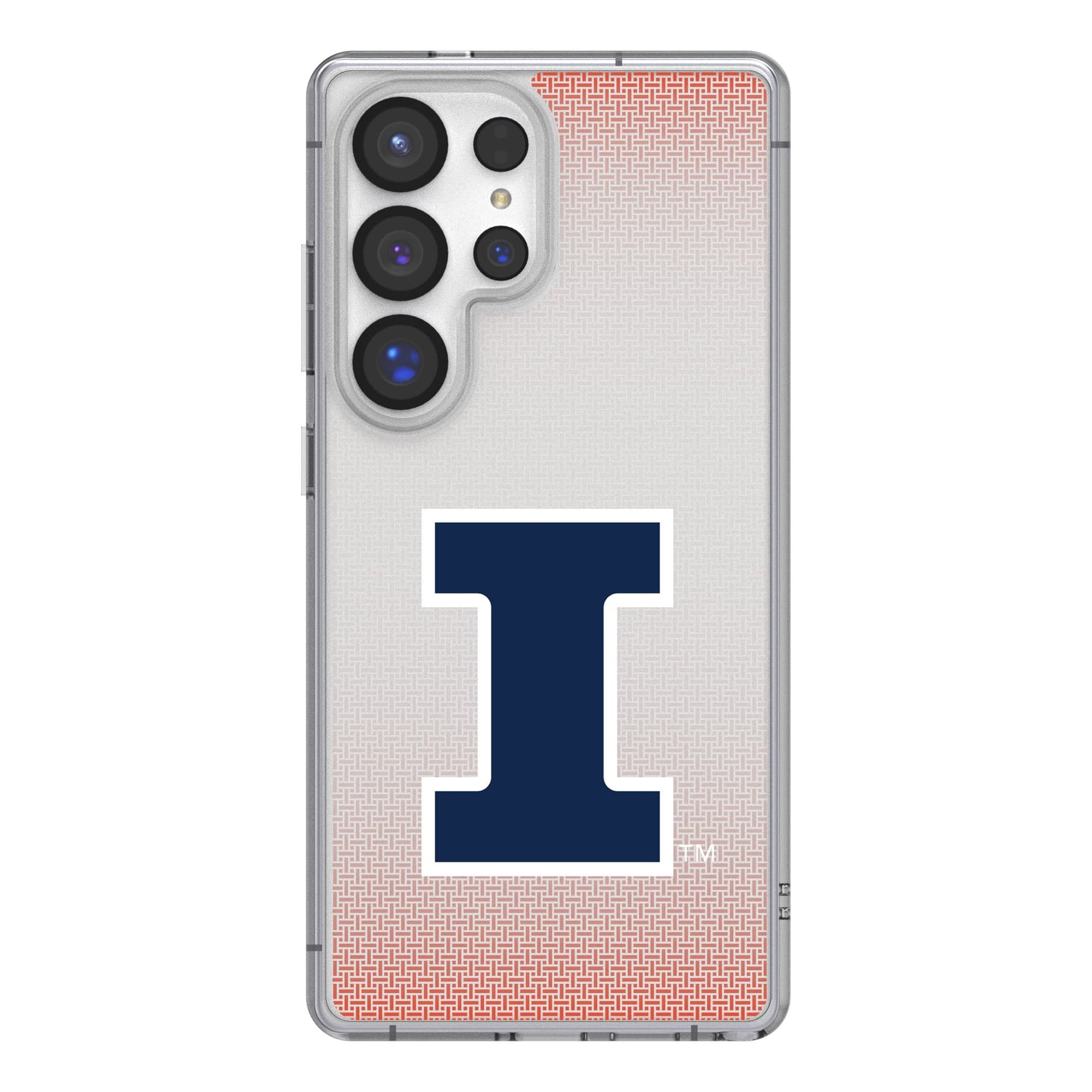 Front. Keyscaper - Illinois Fighting Illini Linen Logo Galaxy Clear Case - S24 - Multicolor.