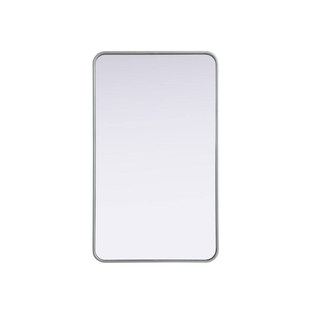 Alt View 8. Elegant Decor - Contour Metal Rectangle Mirror 24x40 in Silver - Silver.