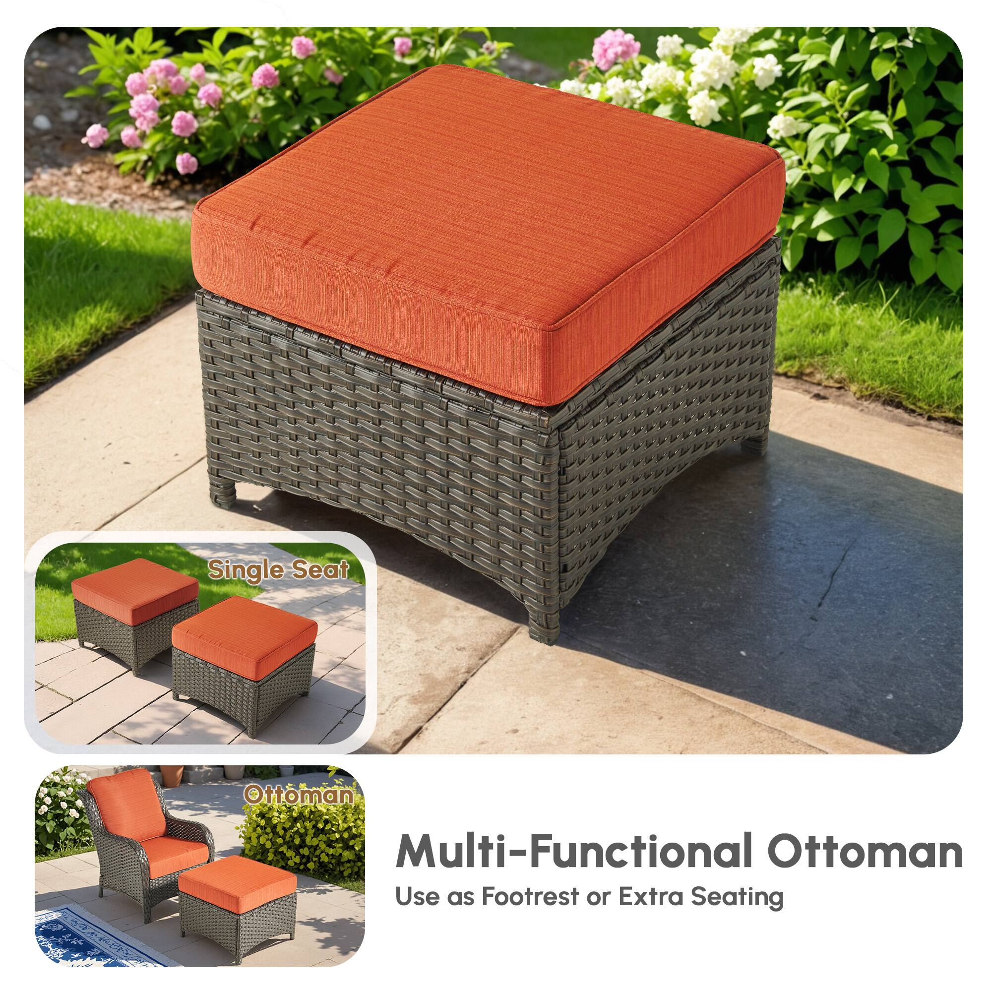 Multi-Functional Ottoman  
Use as Footrest or Extra Seating  

Single Seat  

Ottoman