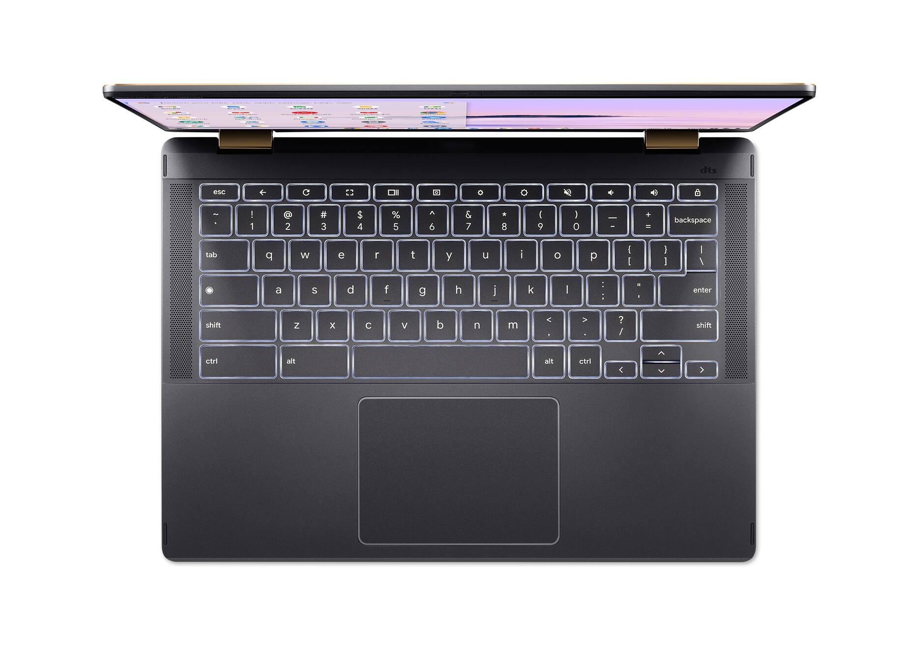 Alt View 15. Acer - Chromebook Plus Spin 714 Laptop with Google AI – 14" WUXGA Touch - Intel Core Ultra 5 115U – 8GB LPDDR5 – 256GB SSD - Steel Gray.