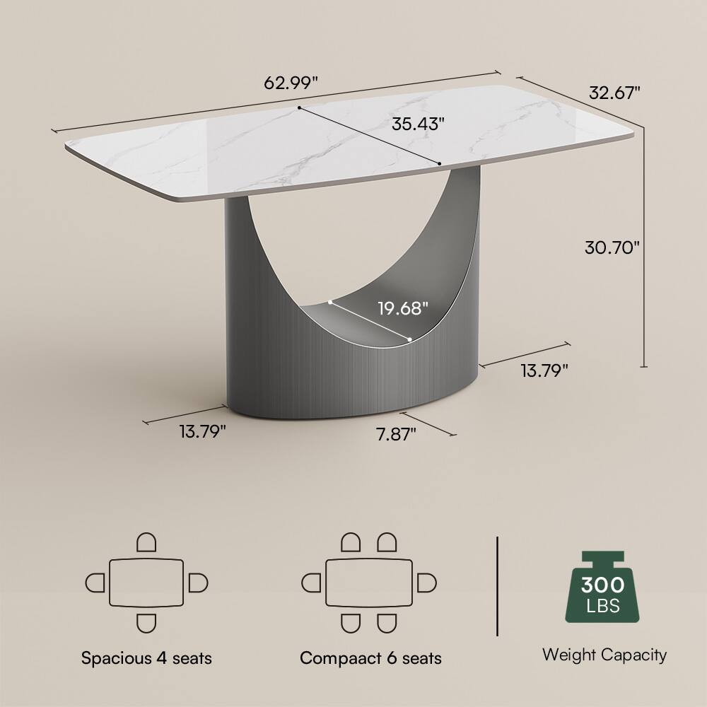 62.99" 32.67" 35.43" 30.70" 19.68" 13.79" 13.79" 7.87" 300 LBS Spacious 4 seats Compact 6 seats Weight Capacity