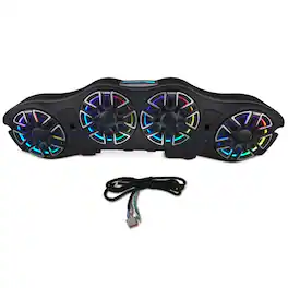 DS18 Audio - 8” Loaded 4-Speaker Overhead Soundbar with Digital LED Badge for 2024 Jeep JL/JLU and Gladiator JT – Black Leather