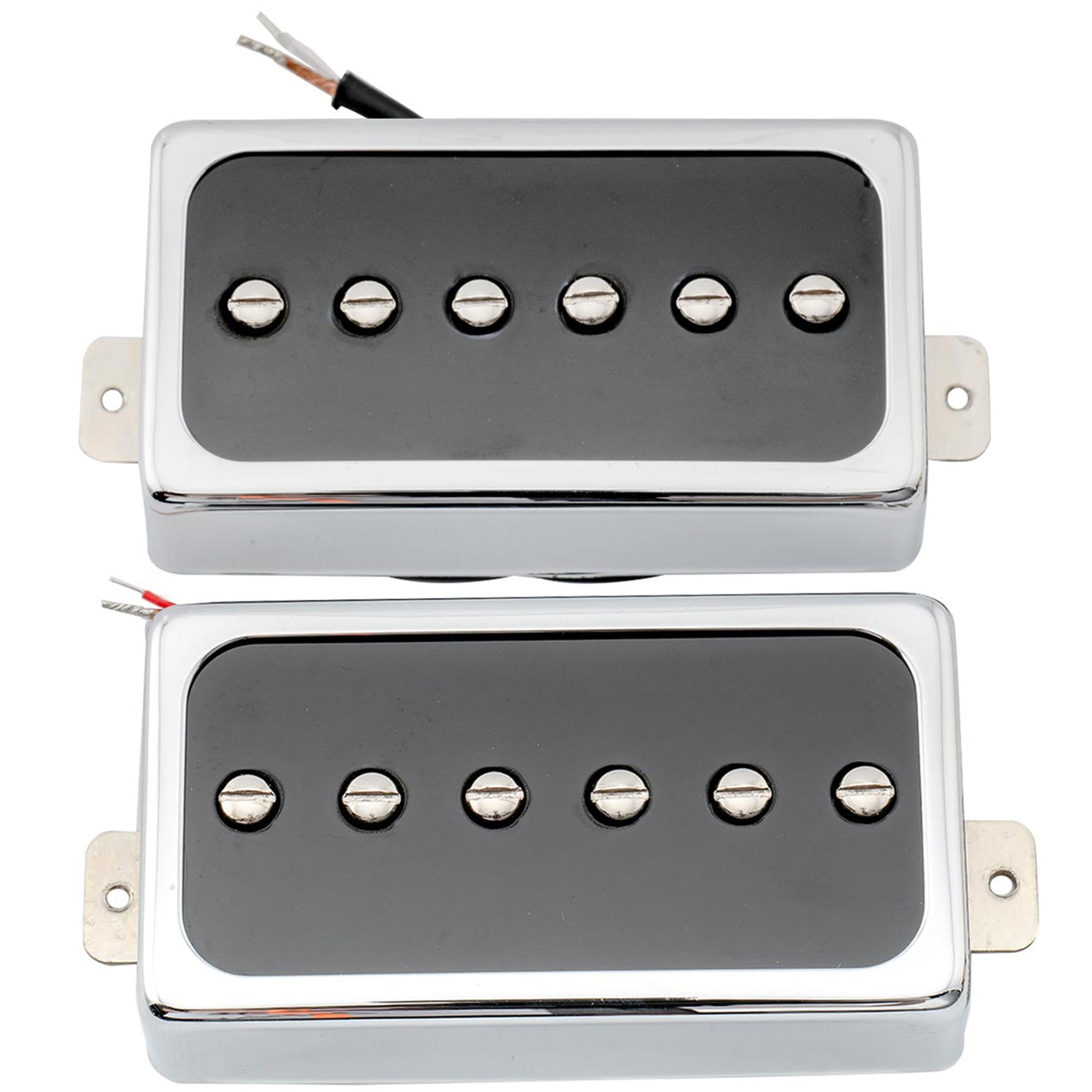 Alt View 2. Dazzling Pops - Artec Sha66 Alnico 5 Splendor P90 Style Humbucker Sized Single Coil Neck Bridge Pickup Set For Les Paul - Set.