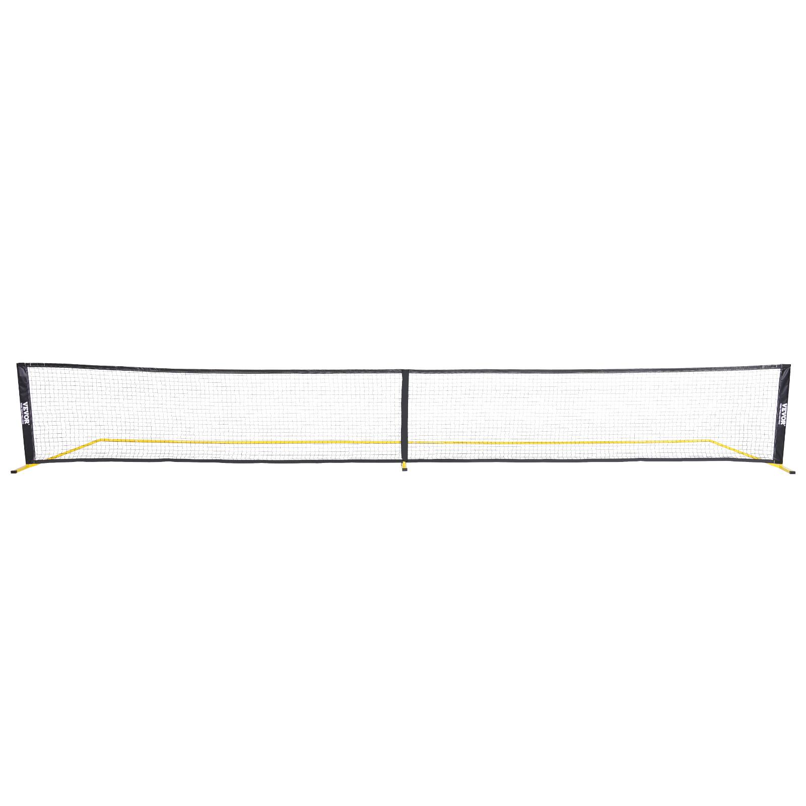 Alt View 5. VEVOR - Portable Pickleball Net System, 22FT Regulation Size Net, Weather Resistant Steady Metal Frame & Strong PE Net - Yellow and black.