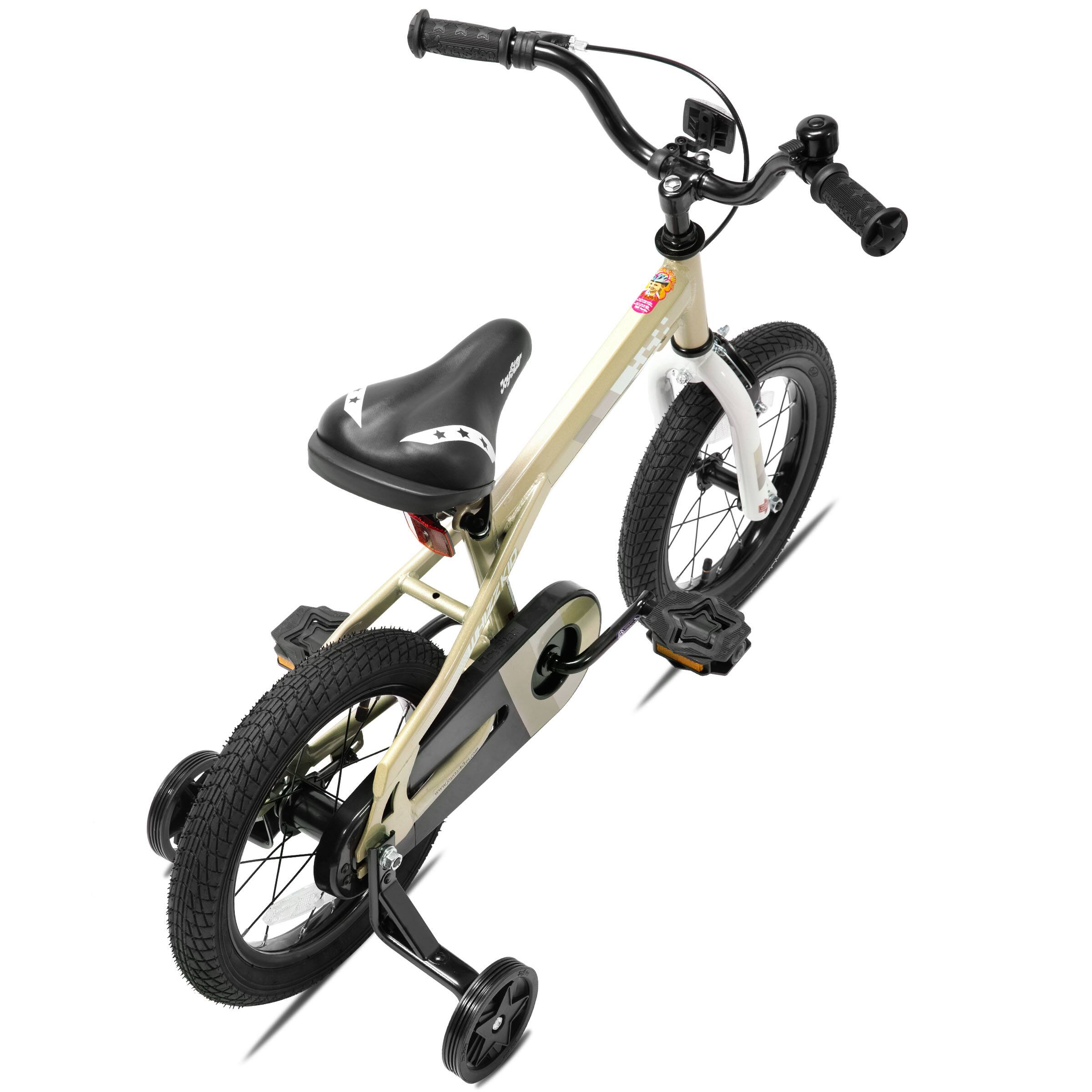 Alt View 2. JOYSTAR - Whizz 14" Kids Bike for Toddler & Kids Ages 3-5, BMX Style Boys Bike with Training Wheels, Children Bicycles, Beige - Beige.