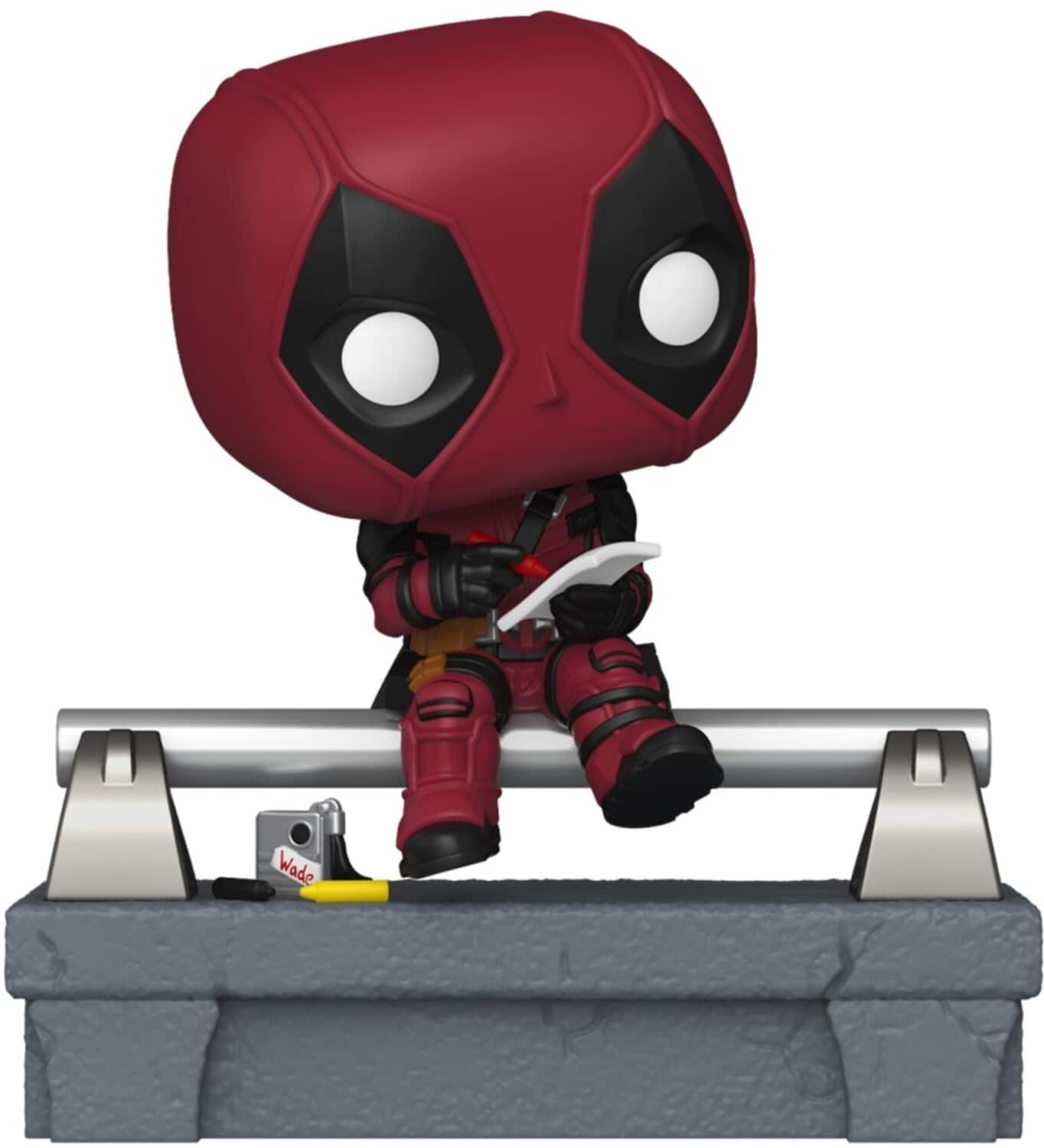 Funko - POP! Deluxe: Deadpool - Deadpool on Bridge (Marvel) - COLLECTIBLES - Multicolor
