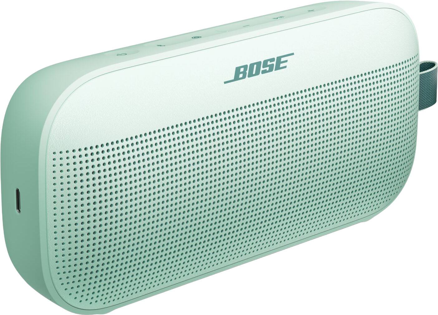 Angle. Bose - SoundLink Flex (2nd Gen) Portable Bluetooth Speaker with Waterproof/Dustproof Design - Dewdrop Mint.