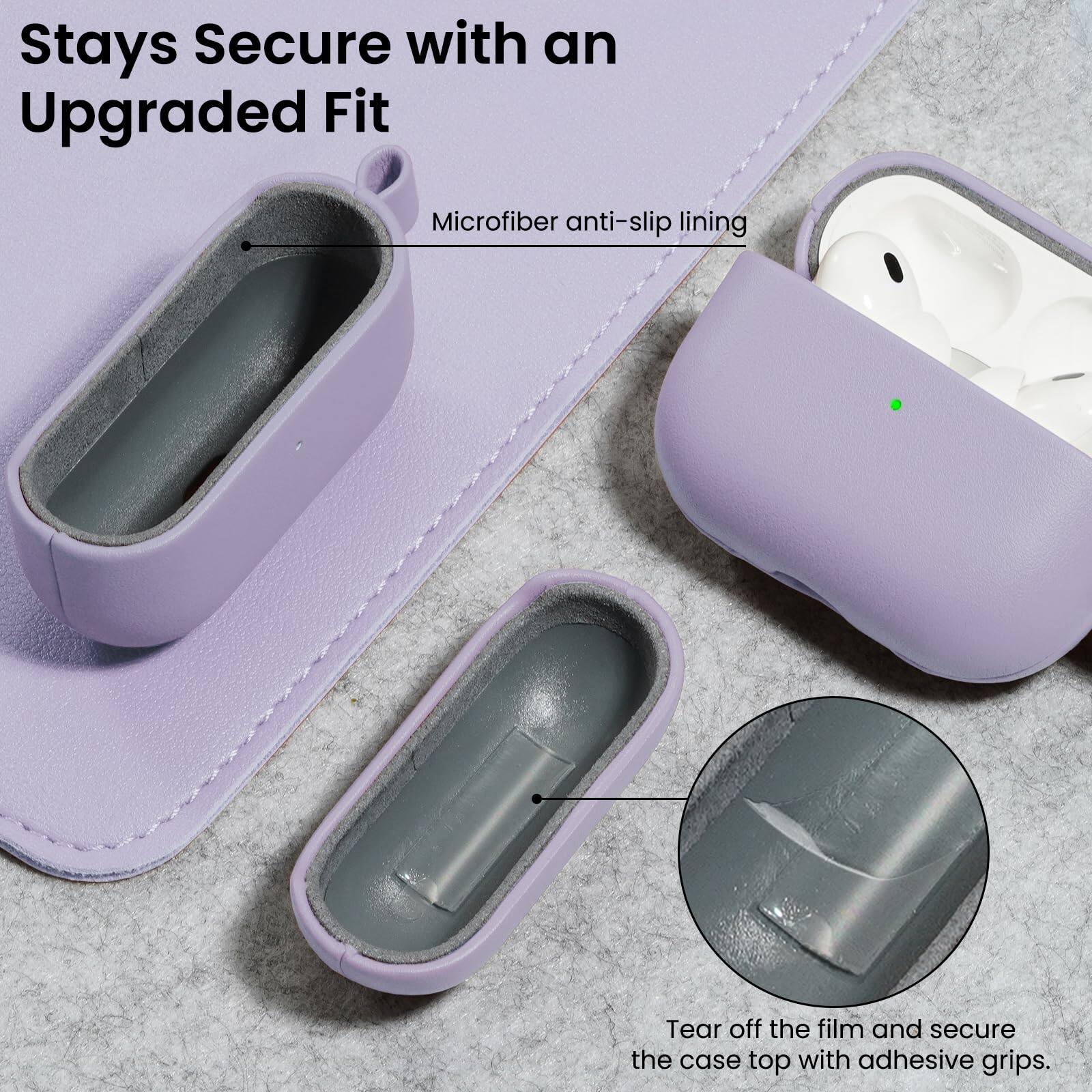 Stays Secure with an Upgraded Fit

Microfiber anti-slip lining

Tear off the film and secure the case top with adhesive grips.