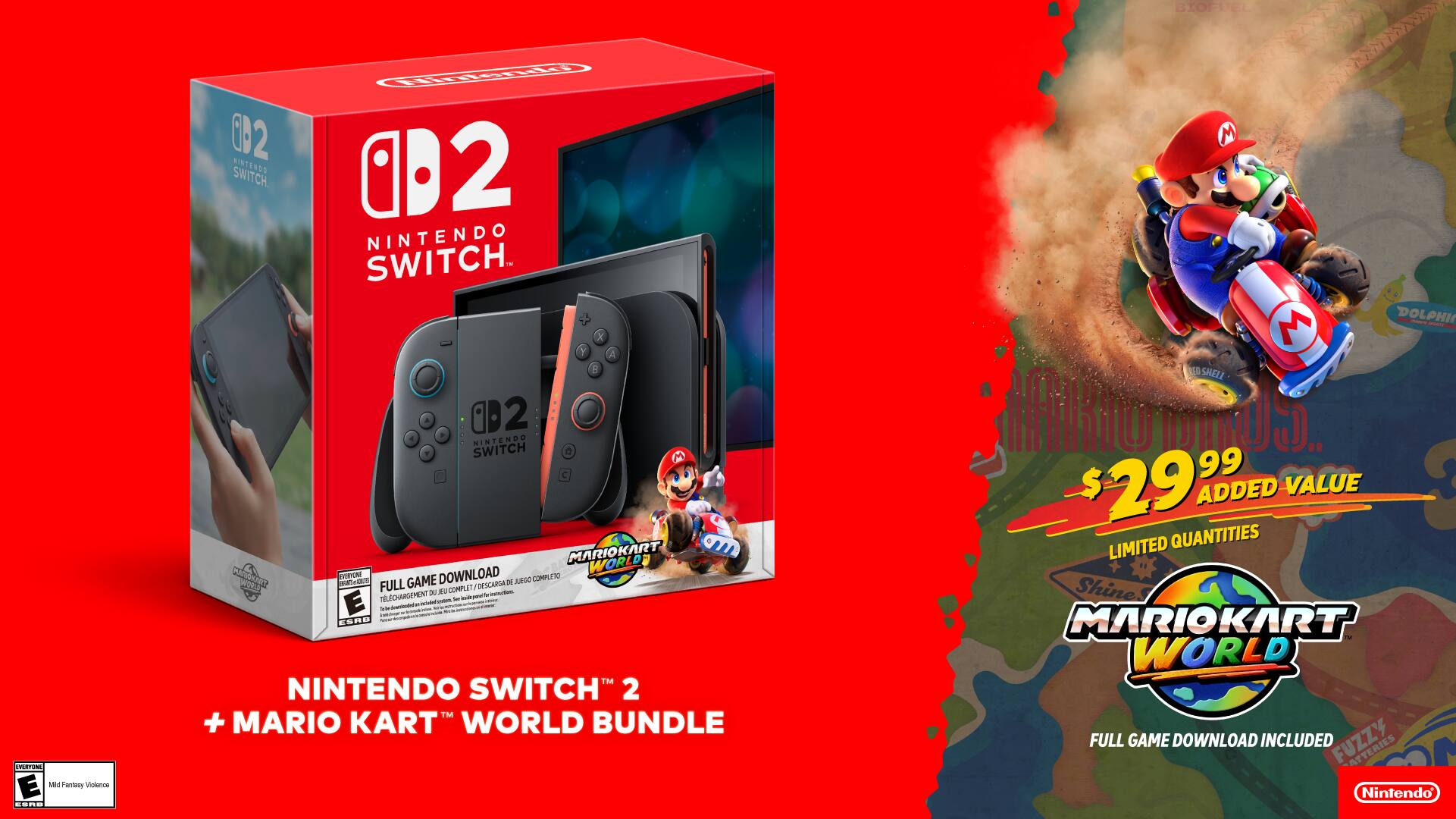 Switch 2 + Mario Kart World Bundle Nintendo Switch 2 - Best Buy