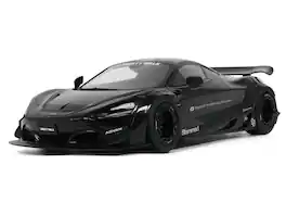 2023 McLaren 720S "LB-Works - Liberty Walk" Black 1/18 Model Car by GT Spirit
