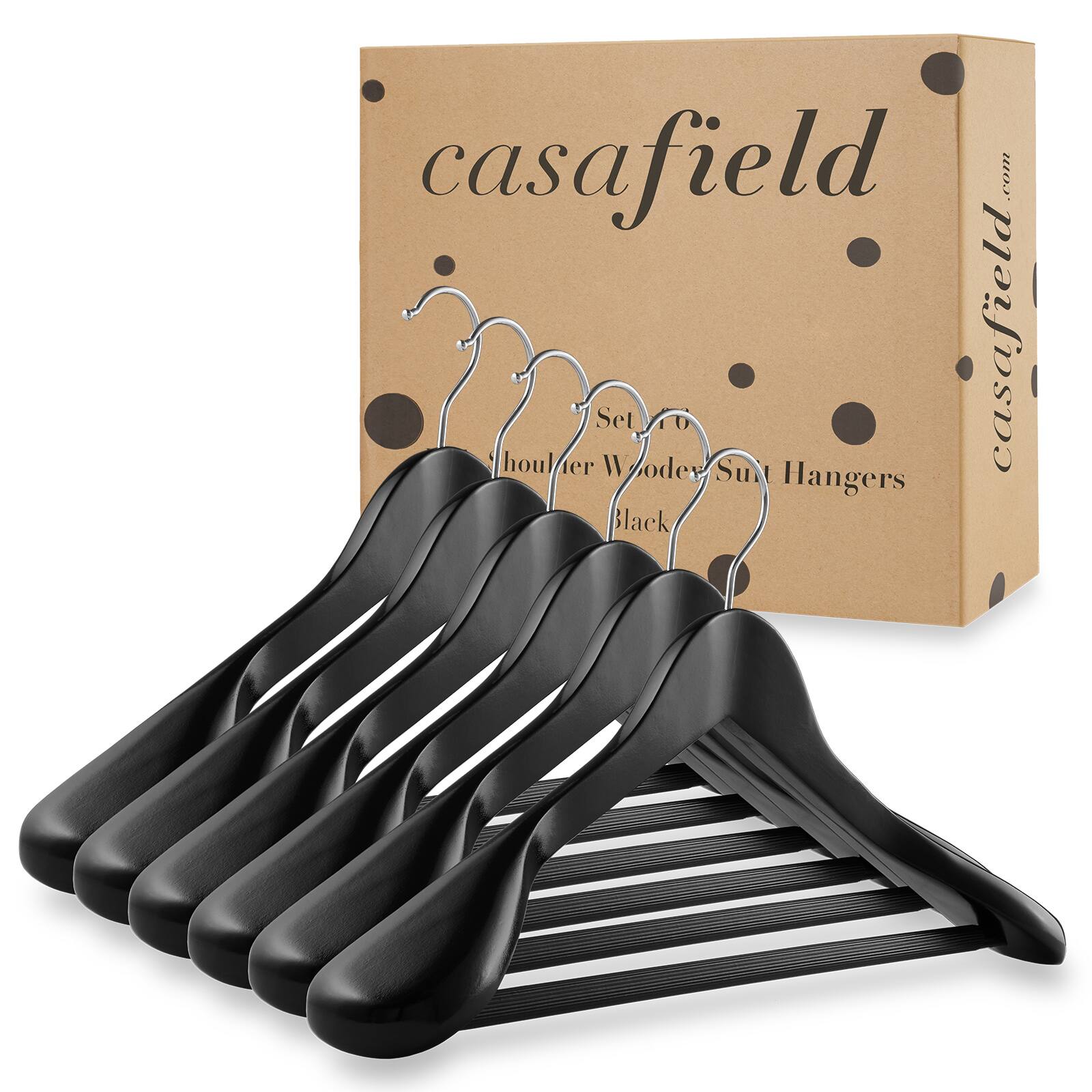 casafield.com  
Hou/ler Wzoder Set of 10 Suit Hangers Black