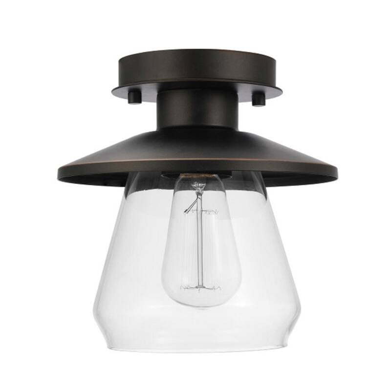 Angle. Globe Electric - Globe Electric Nate 8.14 in. H X 8 in. W X 8 in. L Oil Rubbed Bronze Ceiling Light.