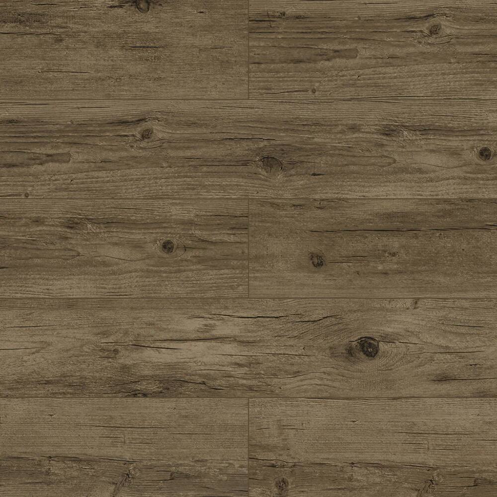 Angle. Dotfloor - 48"x7.2" SPC Composite Flooring; 10 Planks/Box (23.9 sq. ft/Box); 6mm Thick with 1mm IXPE Backing; 20 mil Wear Layer; - Oaktree Brown.